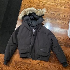 Black Canada goose bomber jacket